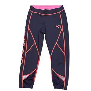 Kari Traa Purple Running Leggings Louise 3/4 Tights Orange